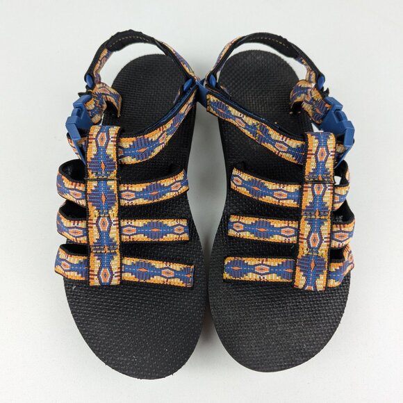 Teva Original Dorado Sandals Women's Size 8 Blue Yellow Aztec - Picture 3 of 7